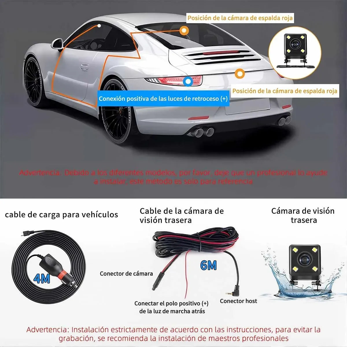 Camara Espejo Retrovisor Frente Trasera
