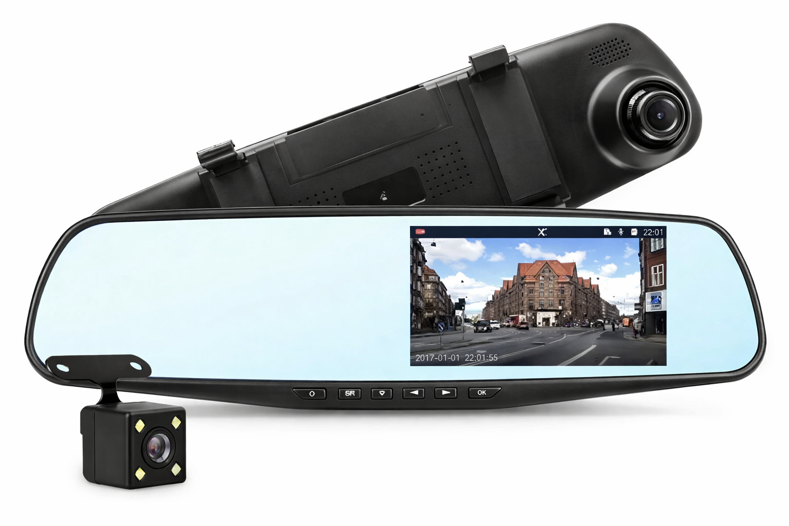 Camara Espejo Retrovisor Frente Trasera